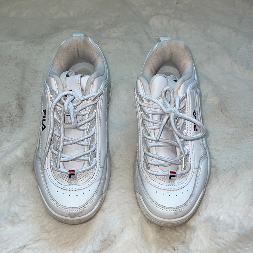 White Chunky Filas